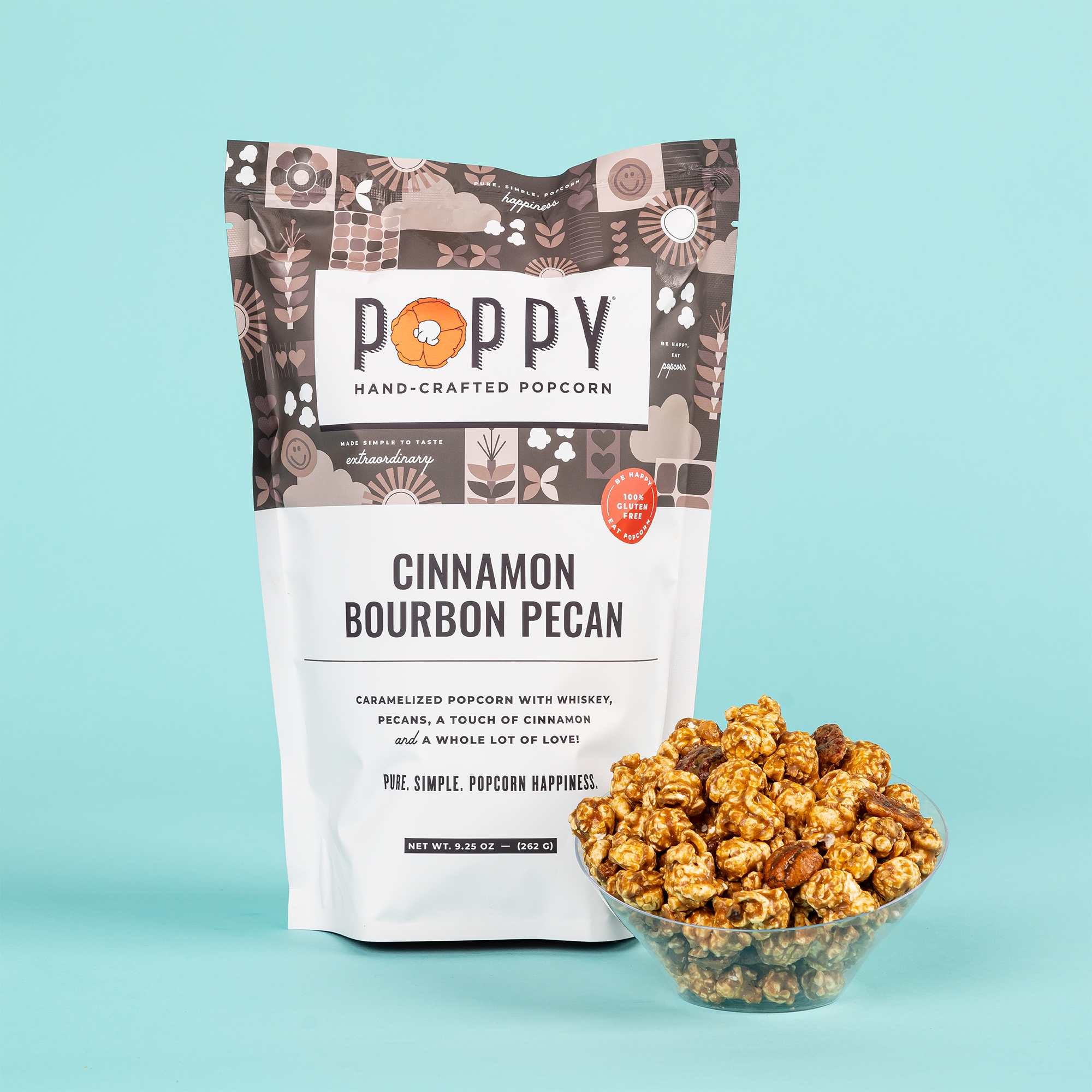 Poppy Popcorn- Cinnamon Bourbon Pecan Popcorn