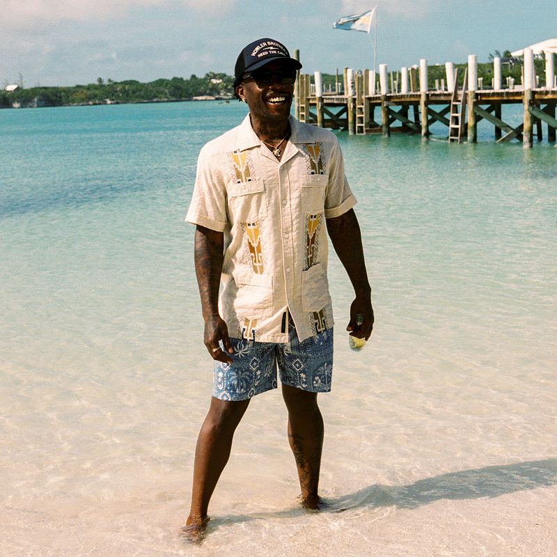 Howler Bros- Temple Tracks Guayabera Shirt