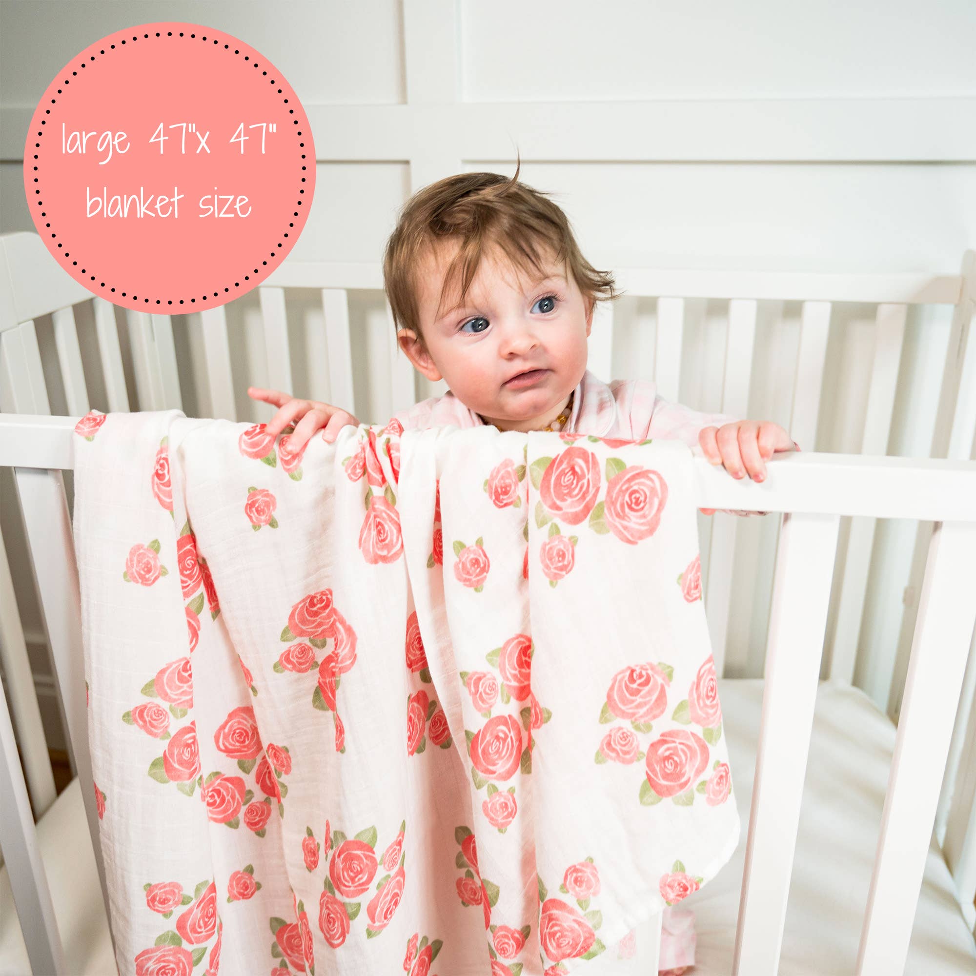 LollyBanks- Blooming Elegance Baby Muslin Swaddle Blanket