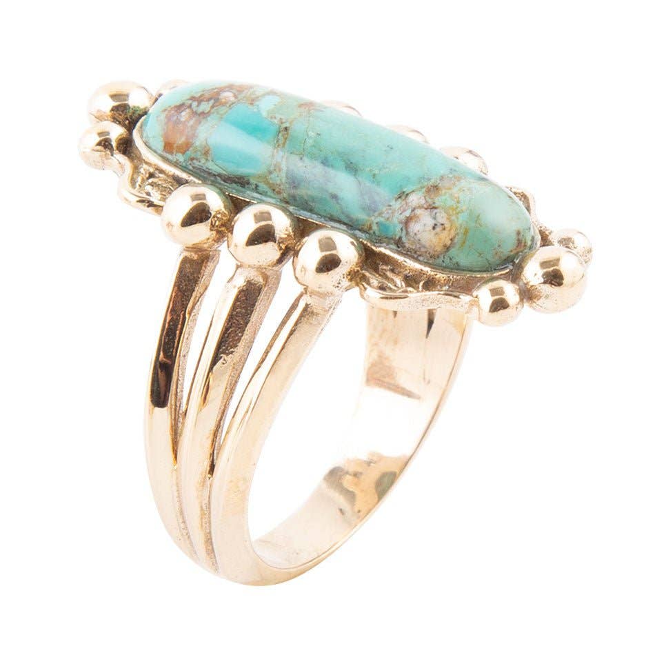 Barse Jewelry- Plateau Turquoise Ring