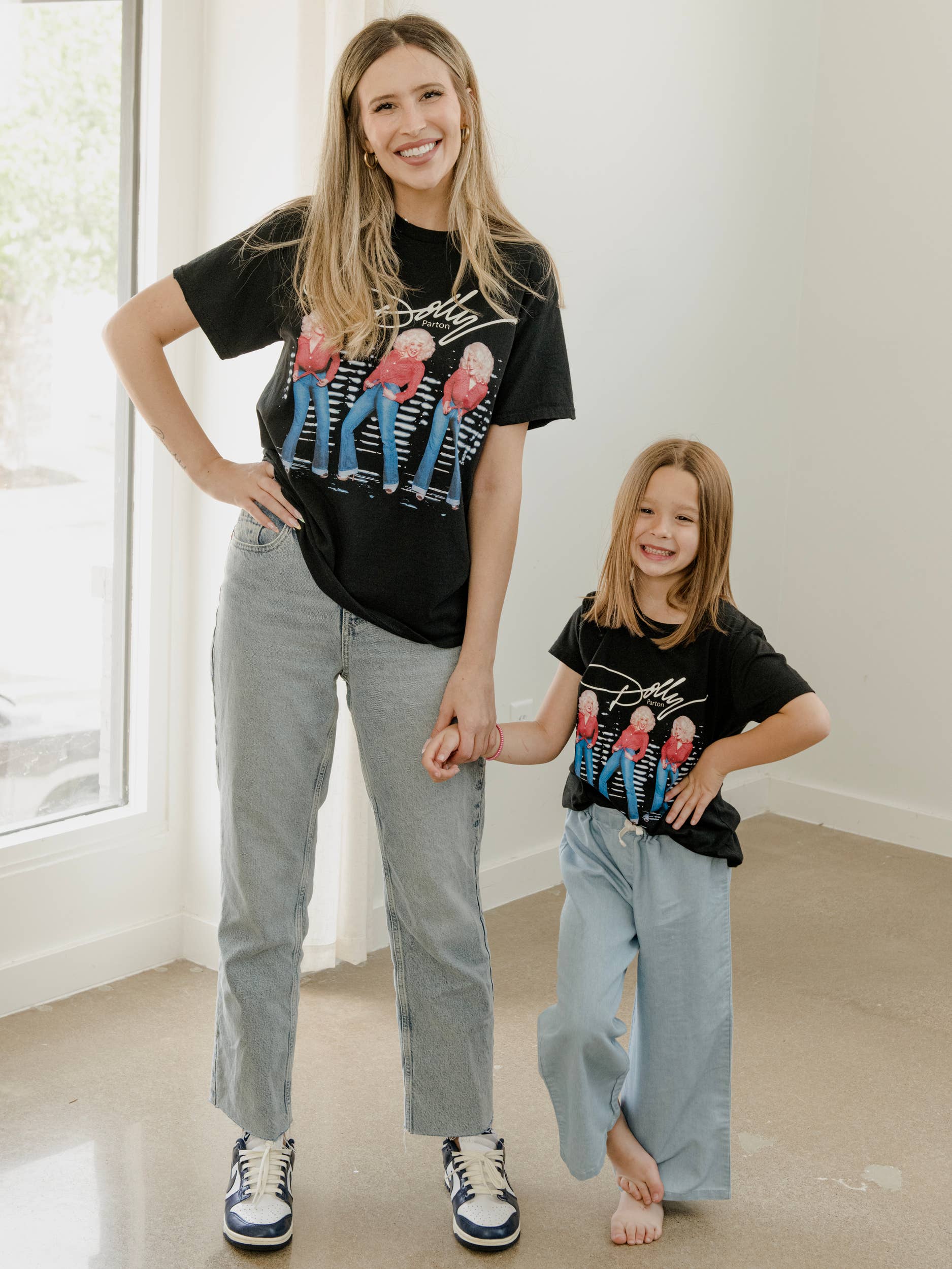 LivyLu- Children's Dolly Parton Triple Threat Black Tee