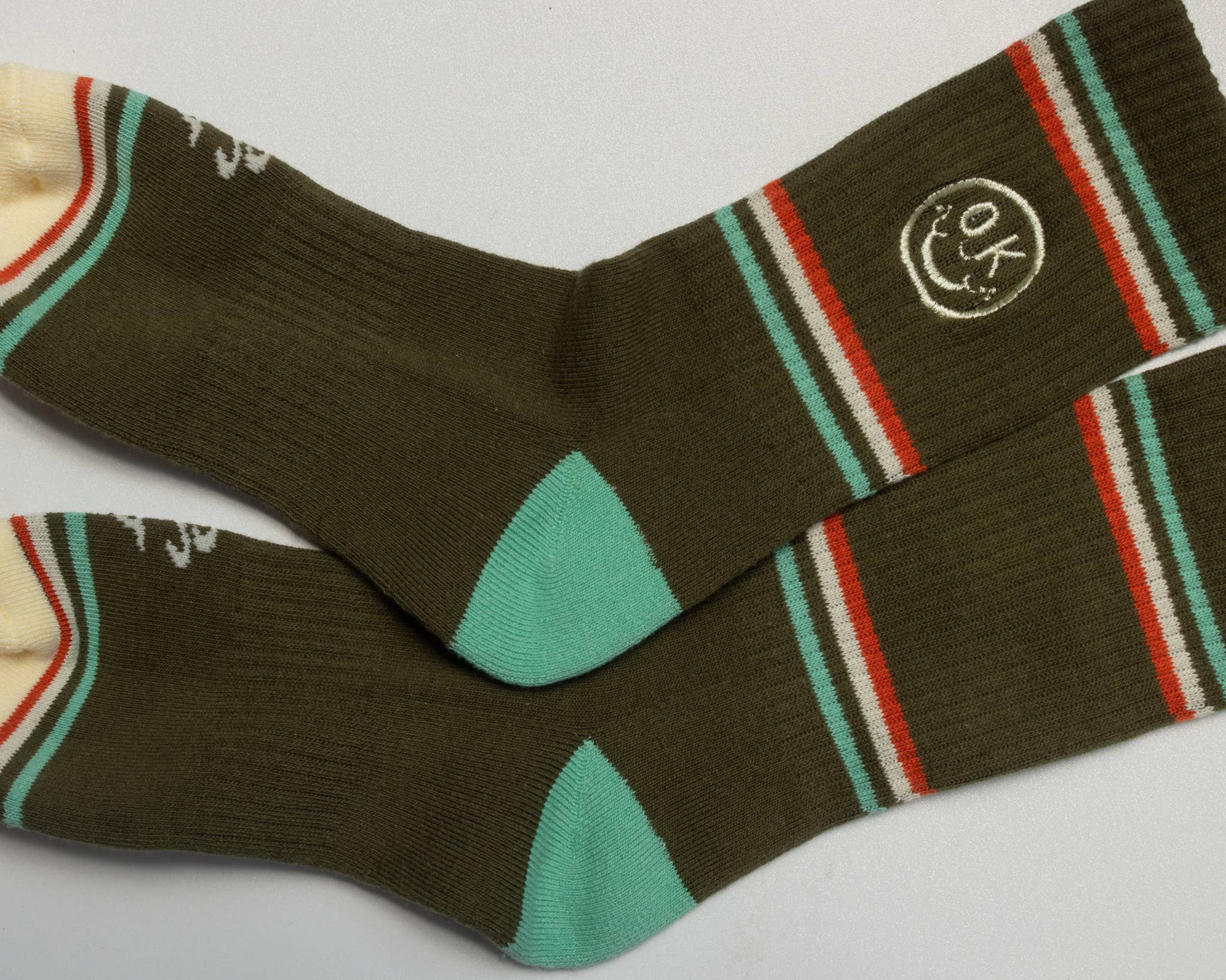 Shop Good- A-OK Smiley Embroidered Socks