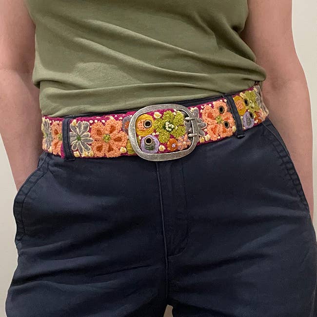 Jenny Krauss- Wildflowers Embroidered Wool Belt