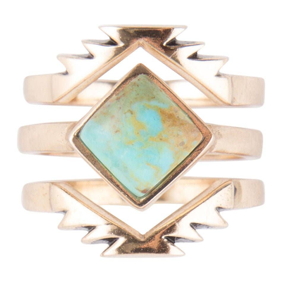 Barse Jewelry- Turquoise Aztec Ring
