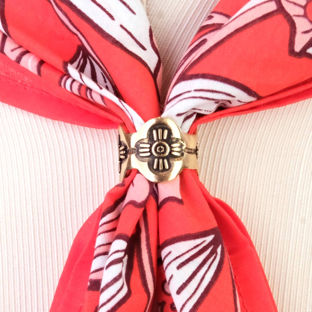 Handker- Gladys Brass Bandana Slide Ring