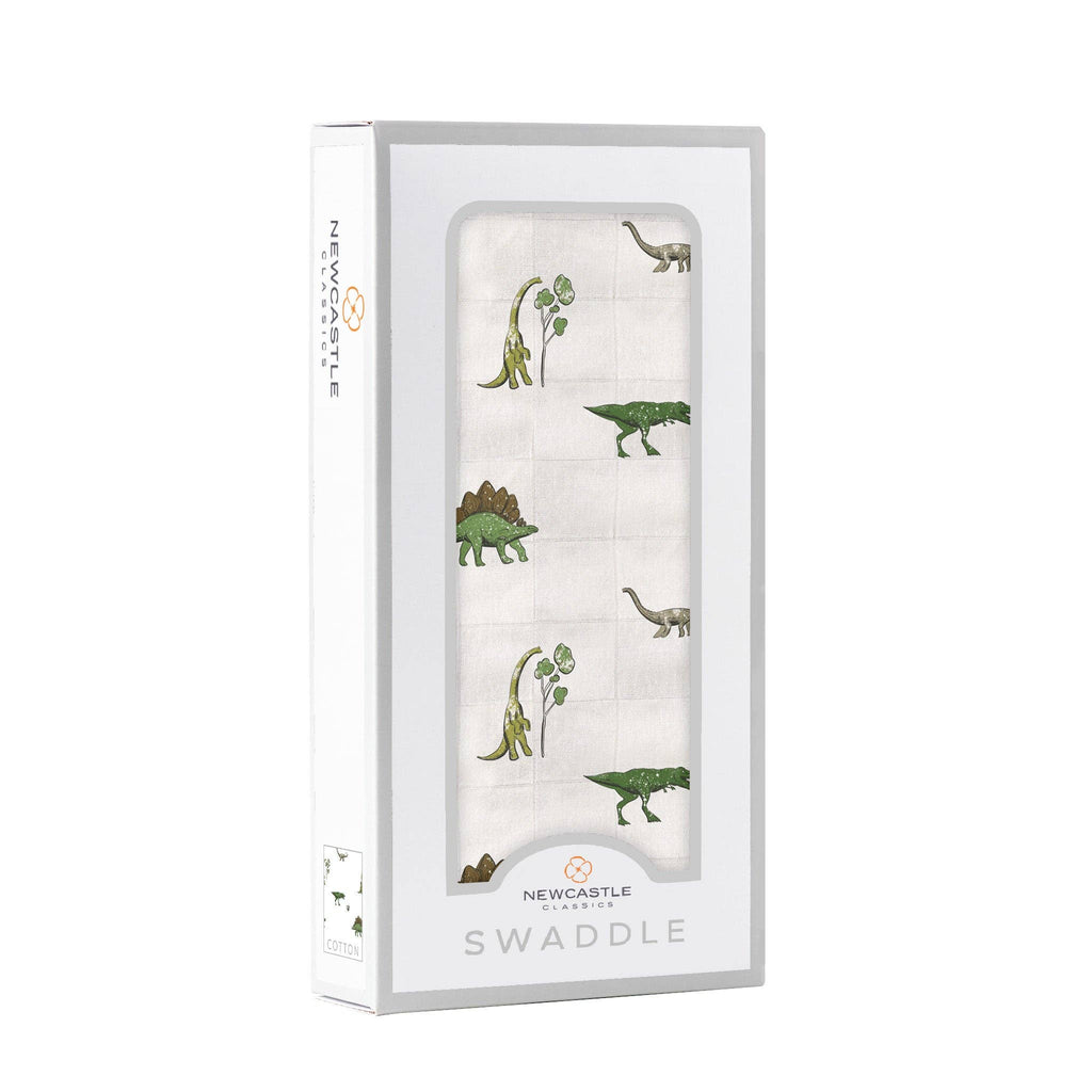 Newcastle Classics- Dino Days Cotton Muslin Swaddle