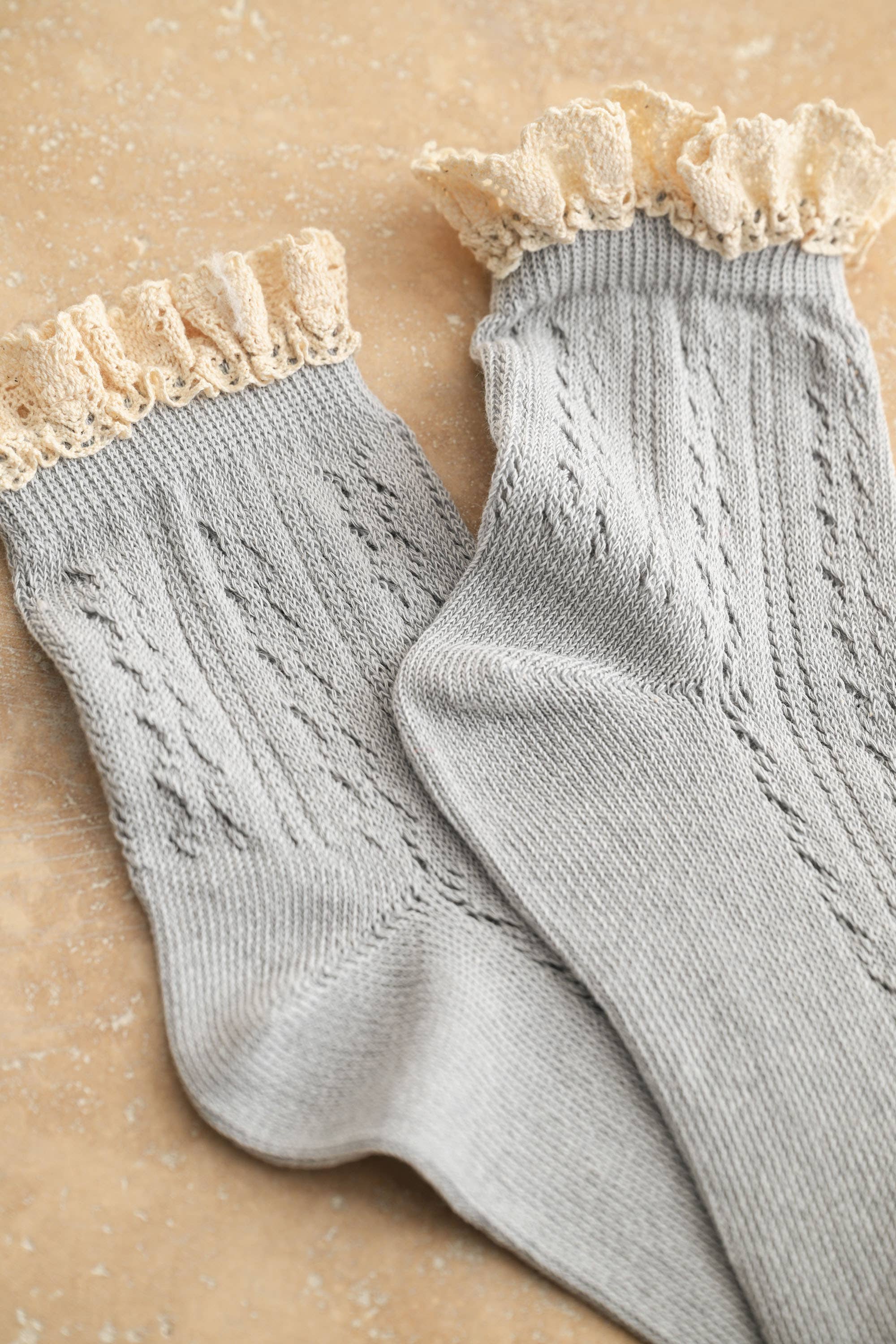 MIOU MUSE- Socks with Crochet Trim