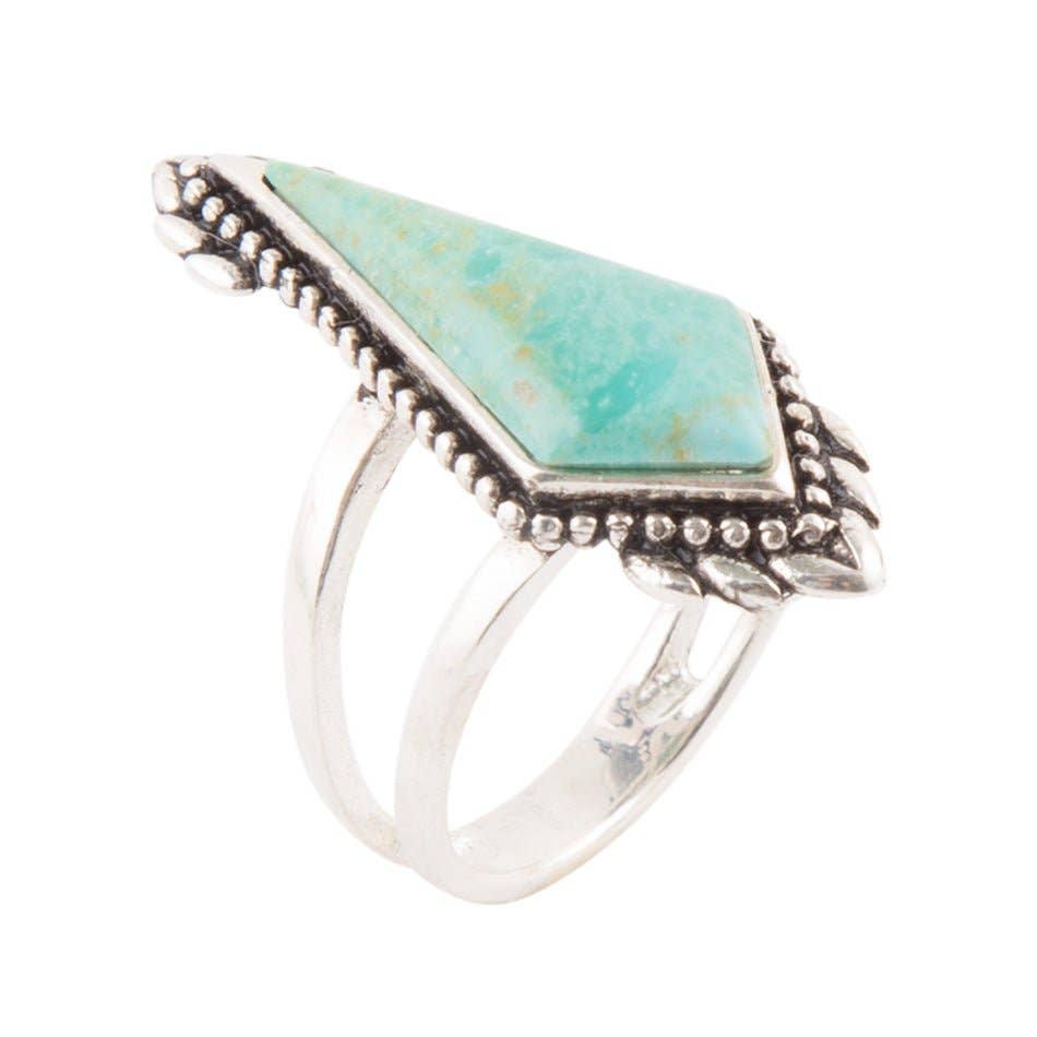 Barse Jewelry- Anemone Blue Turquoise and Sterling Silver Statement Ring