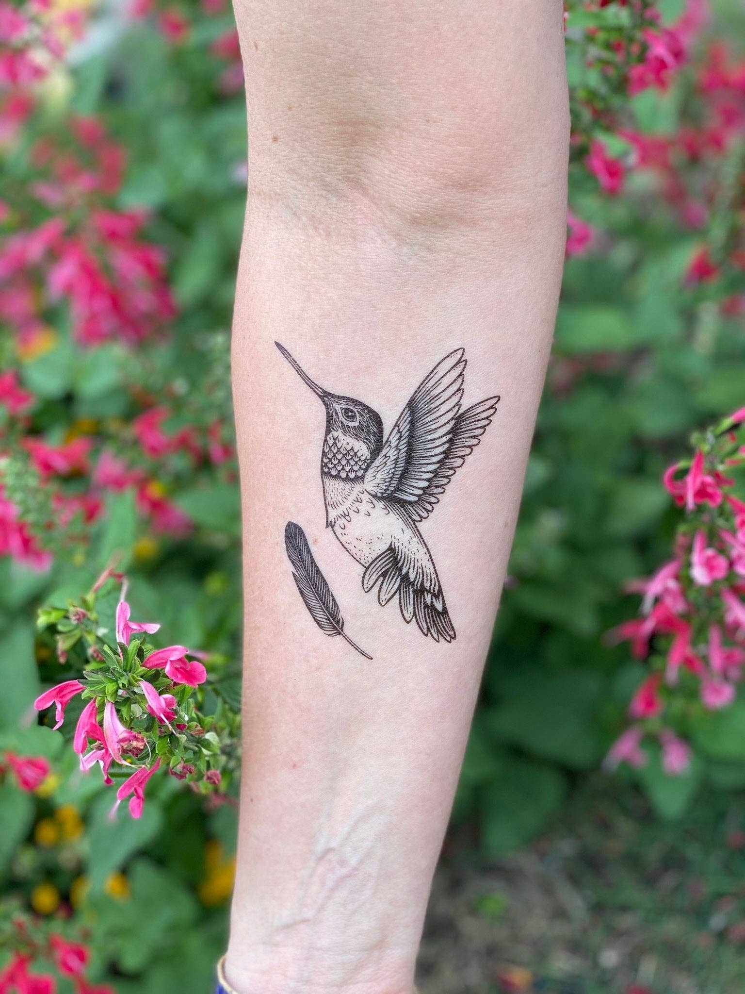 NatureTats- Hummingbird Temporary Tattoo