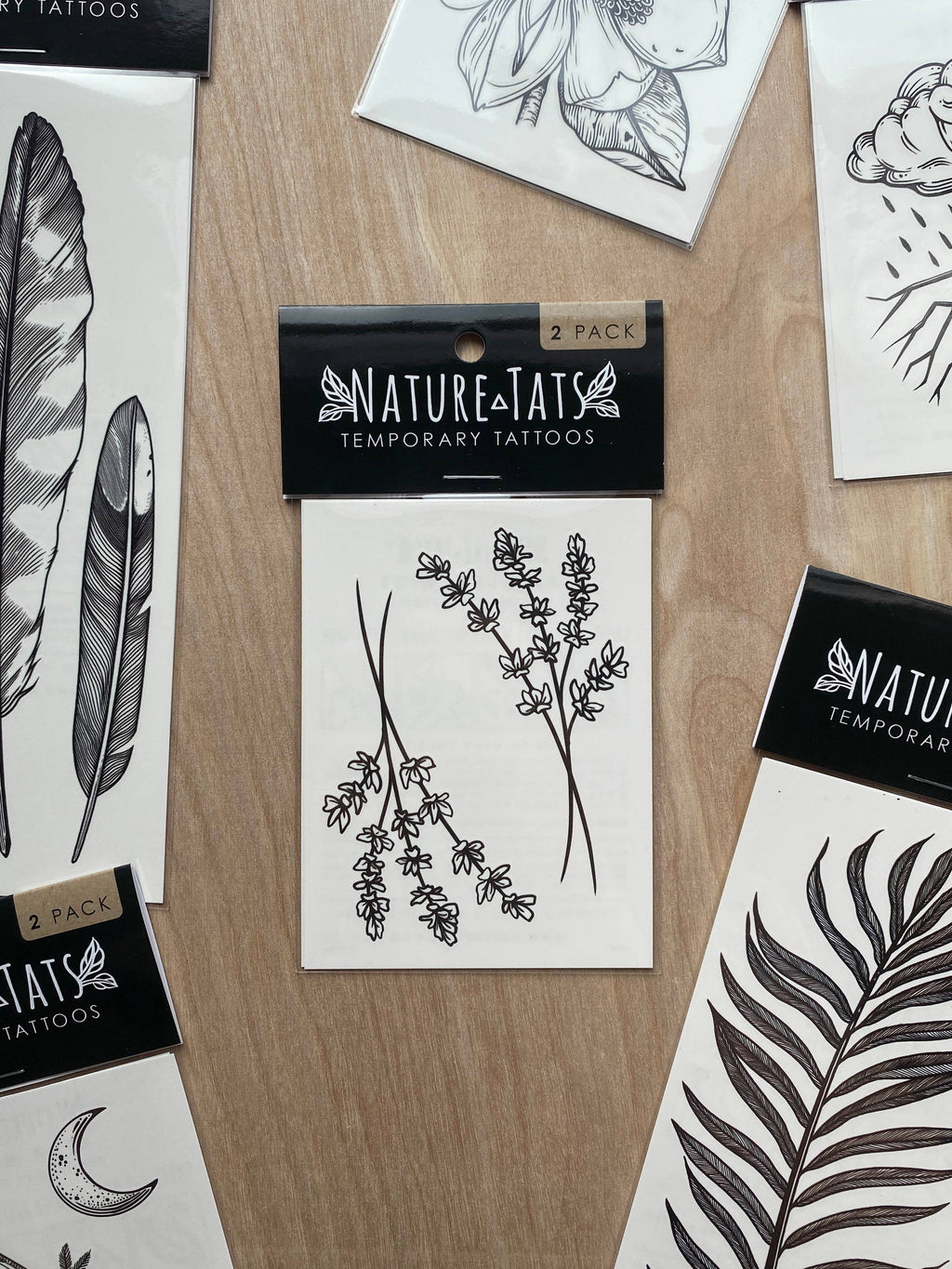 NatureTats- Lavender Twigs Temporary Tattoo