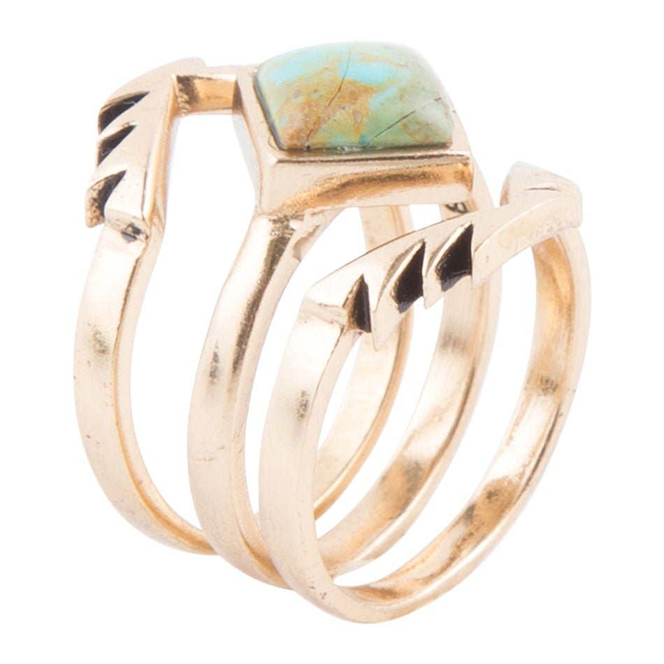 Barse Jewelry- Turquoise Aztec Ring
