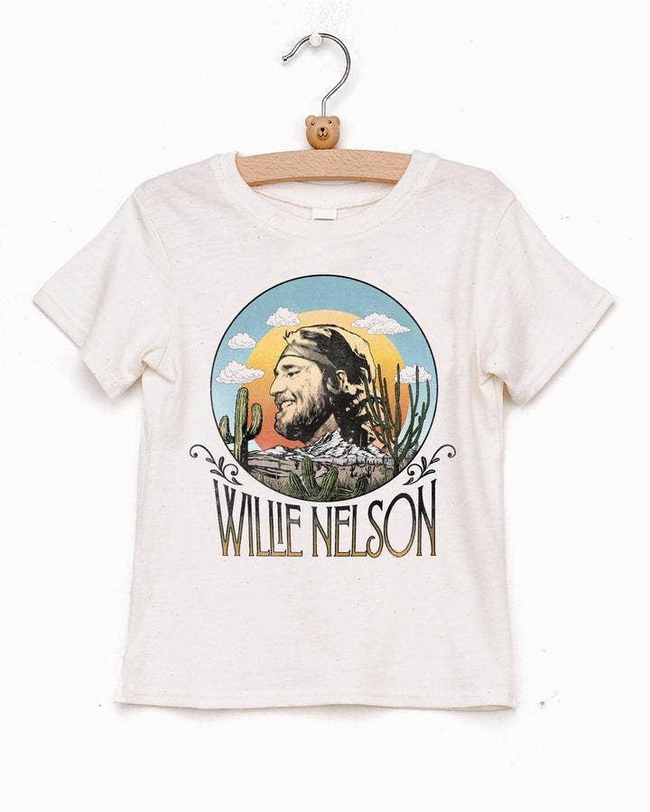 LivyLu- Children's Willie Nelson In the Sky Oatmeal Graphic Tee