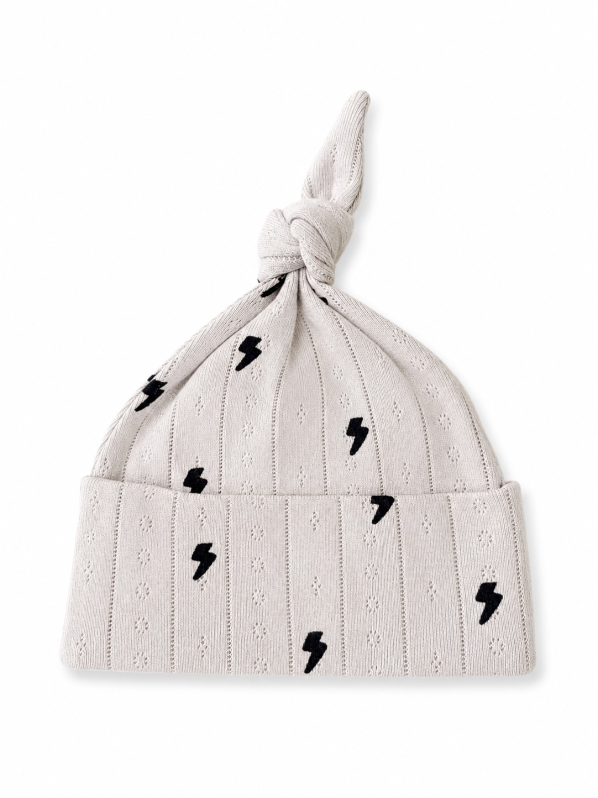 SIIX Collection- Lightning Bolts / Organic Pointelle Beanie