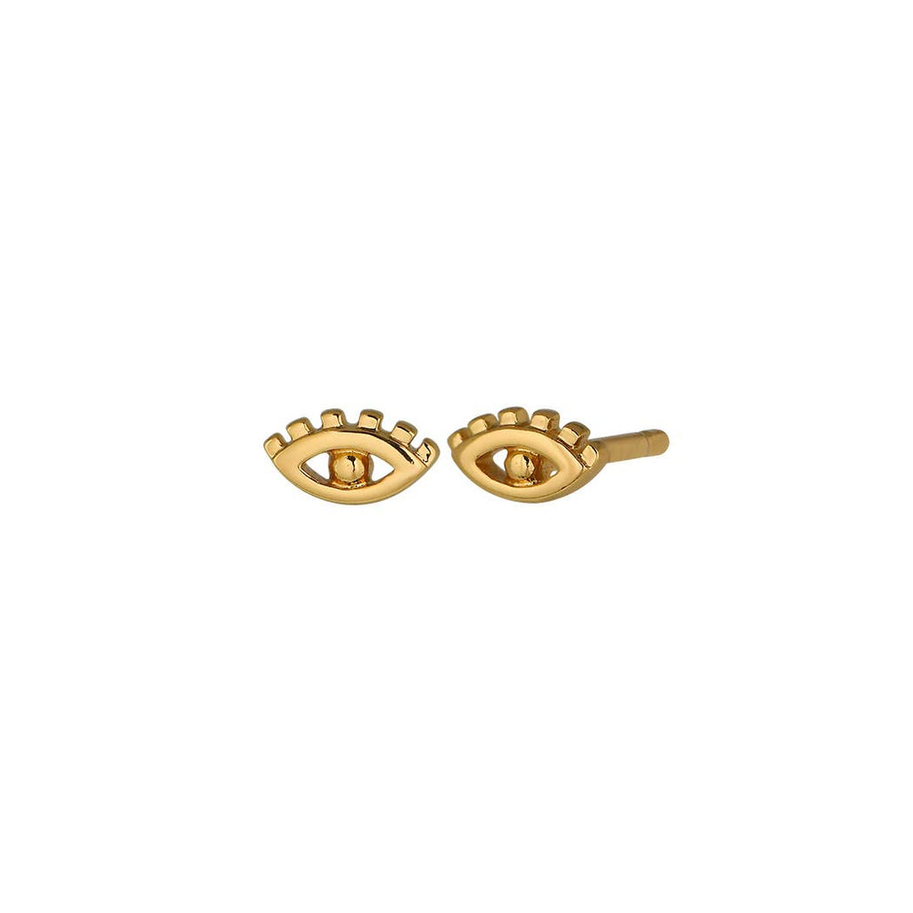 Land of Salt- Evil Eye Stud Earring in Gold