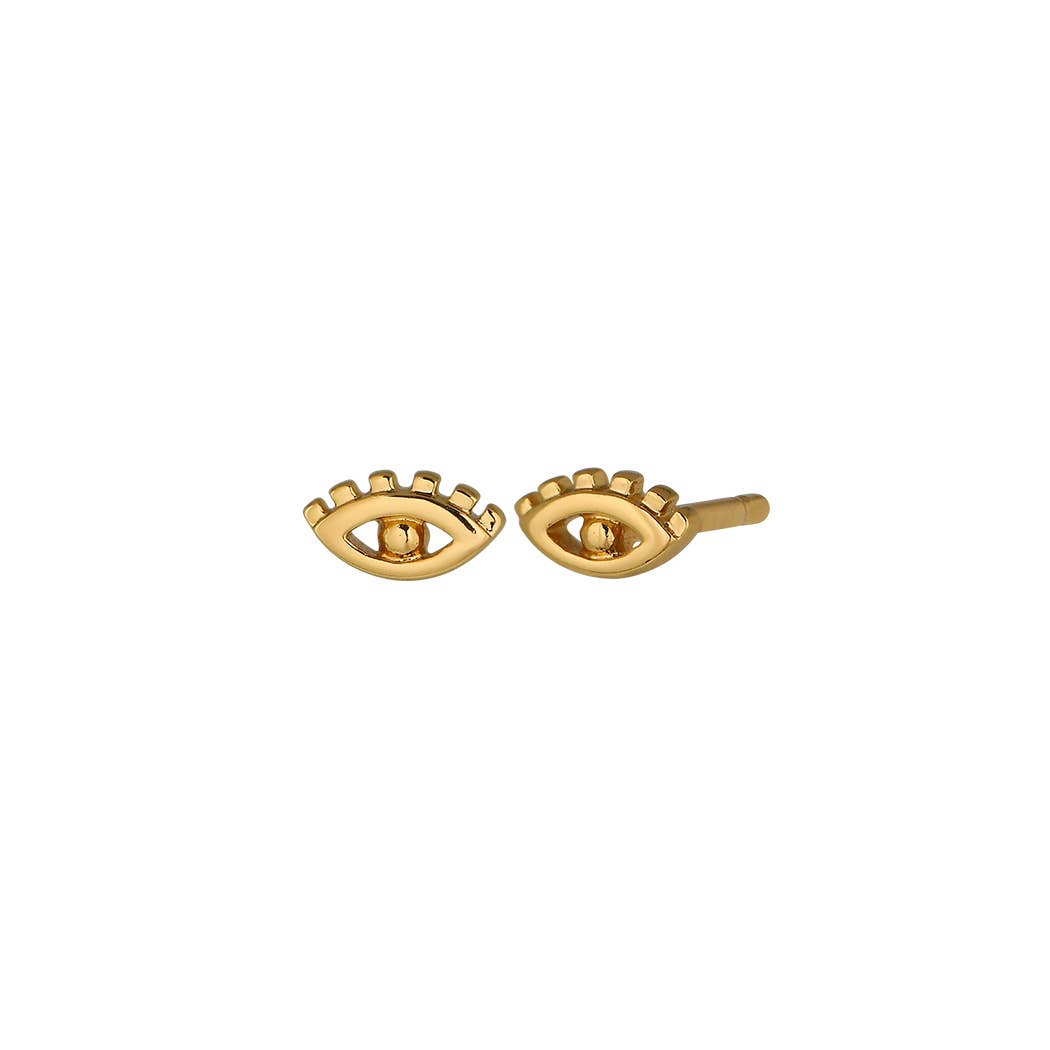 Land of Salt- Evil Eye Stud Earring in Gold