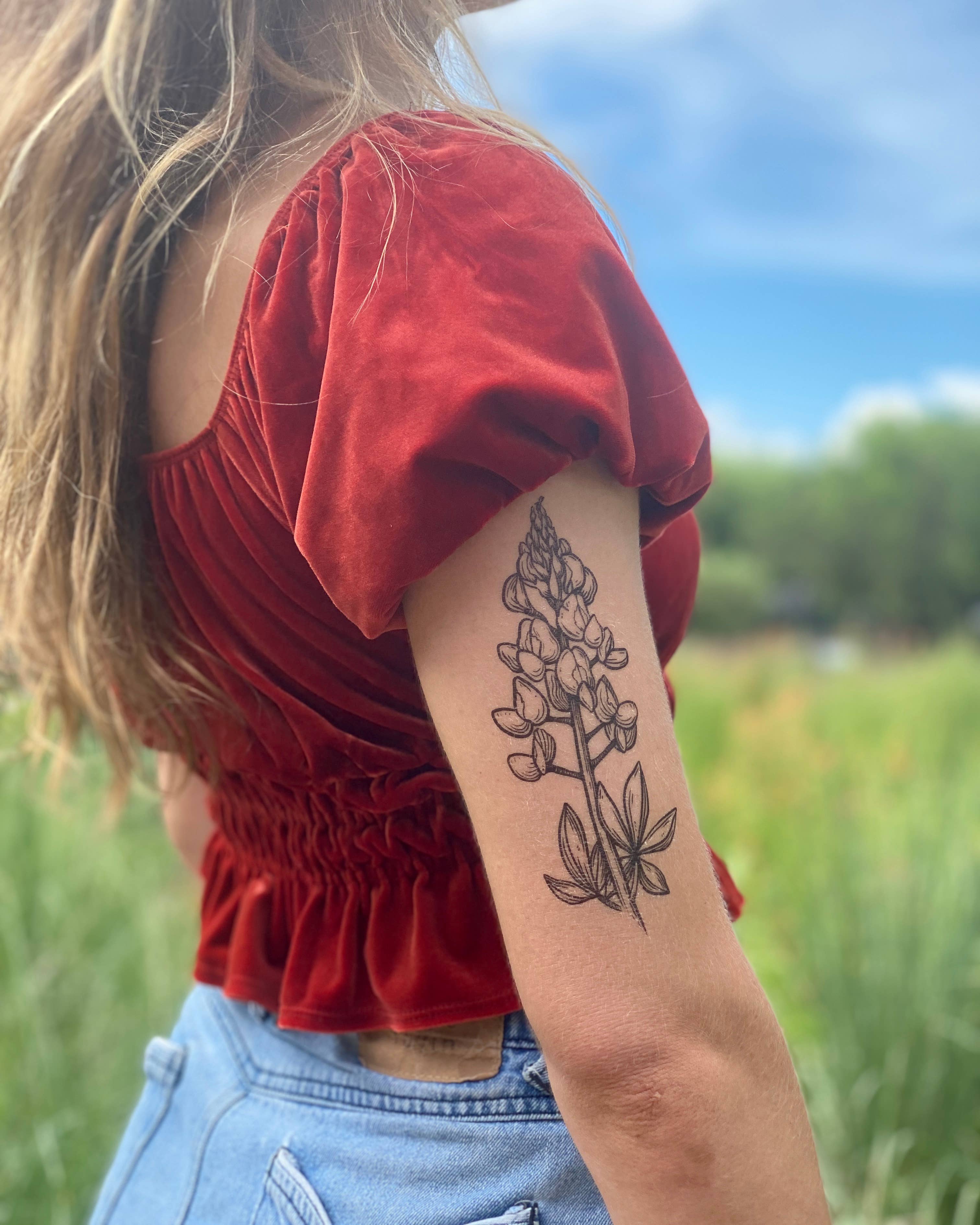 NatureTats - Bluebonnet Temporary Tattoo