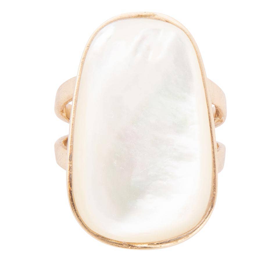 Barse Jewelry- High Class Mother of Pearl and Bronze Ring
