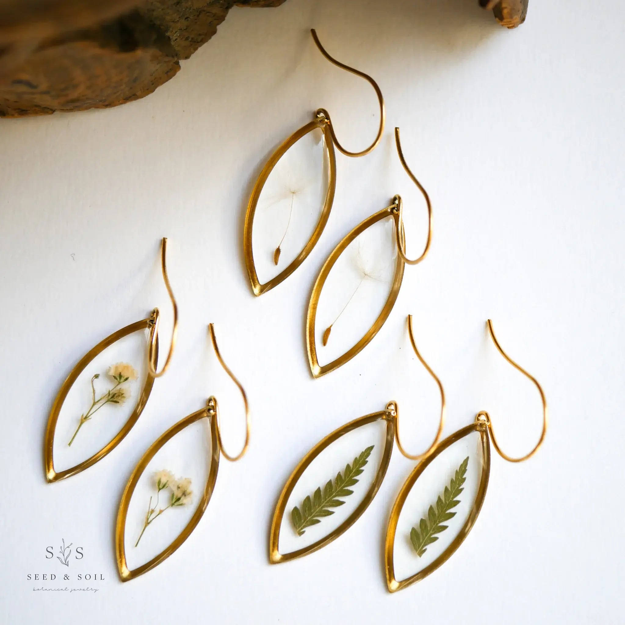 Seed & Soil- Marquise Earrings