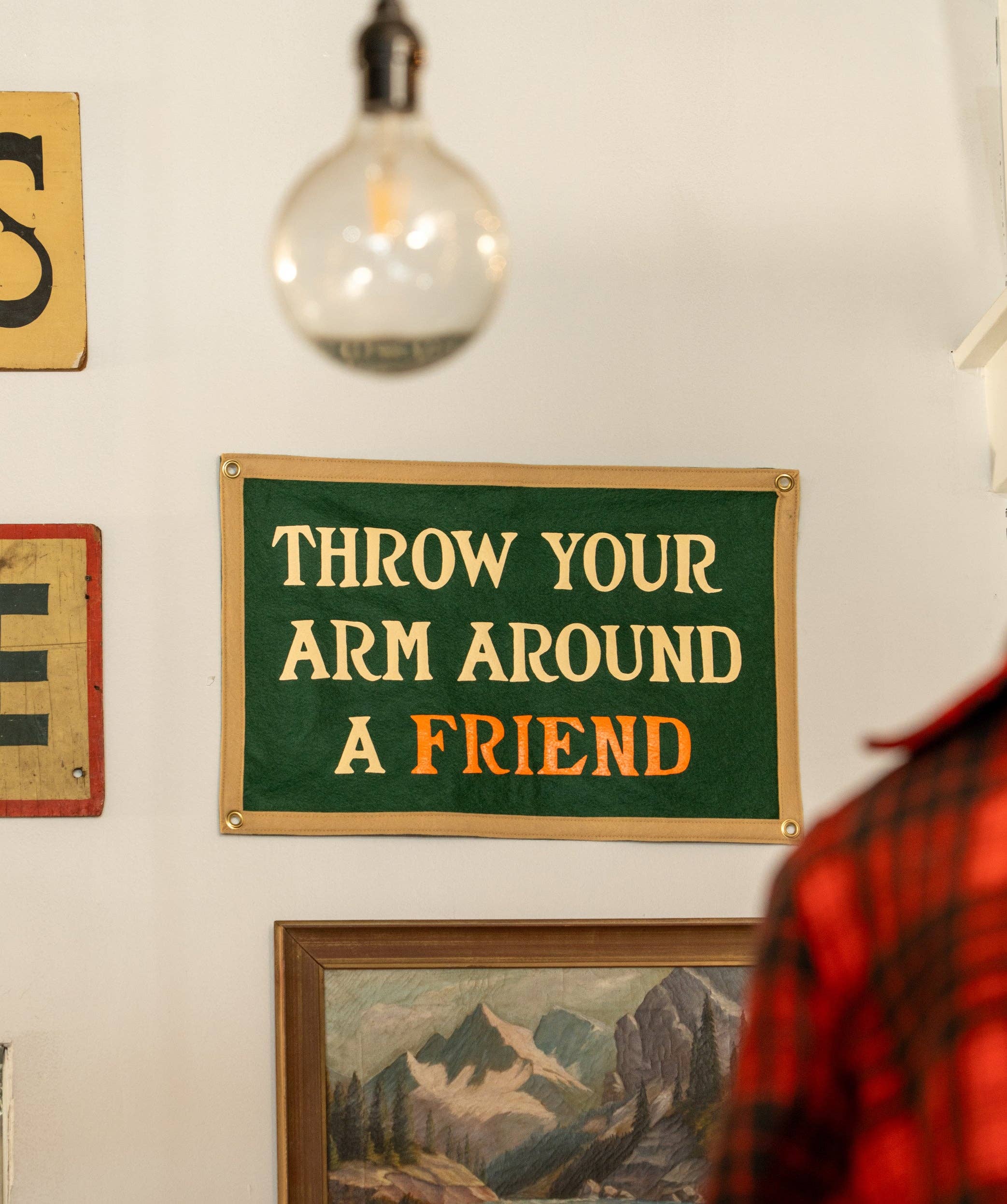 Oxford Pennant- Throw Your Arm Around A Friend Camp Flag • Billy Strings x Oxford Pennant