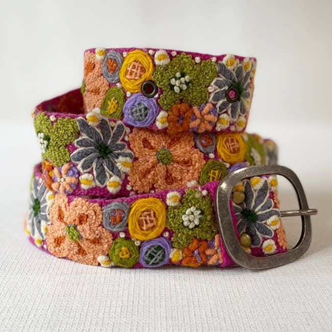 Jenny Krauss- Wildflowers Embroidered Wool Belt