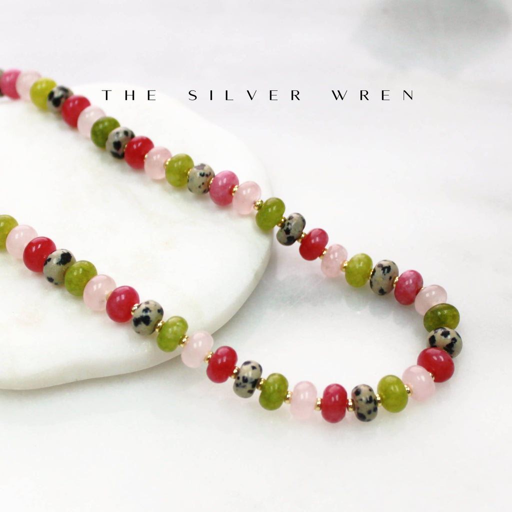 The Silver Wren- Cactus Bloom Stone Candy Necklace