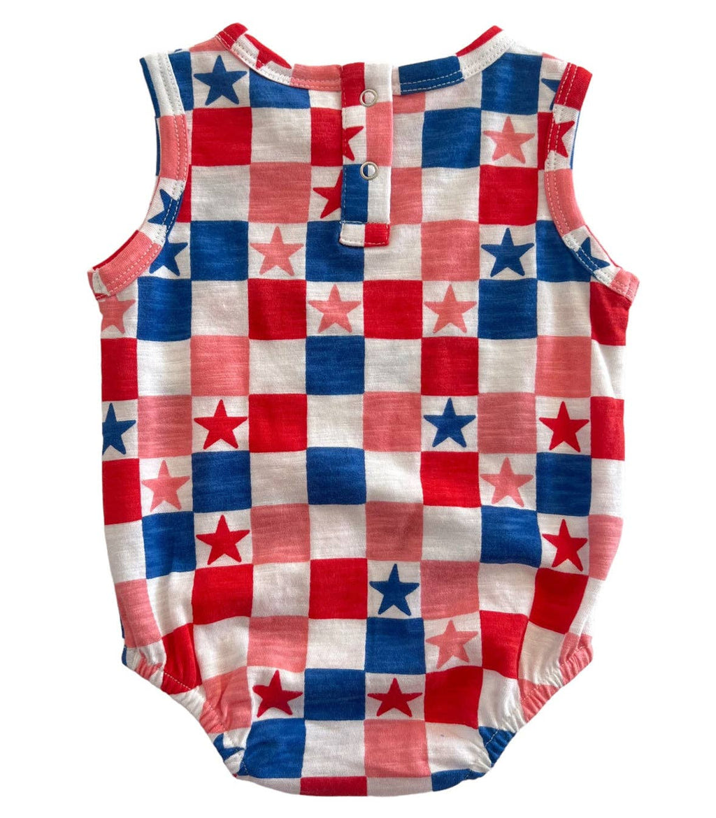 SIIX Collection- Red, White, Blue & Pink Checkerboard / Organic Dune Bubble