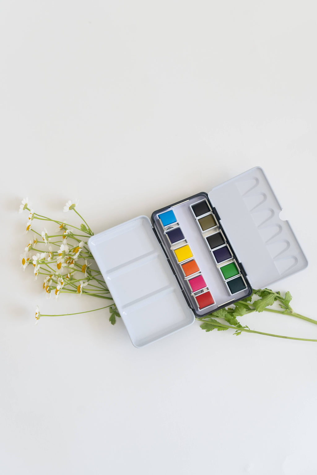 Bailey Rae Studio- 12 Color Mini-Travel Watercolor Paint Palette