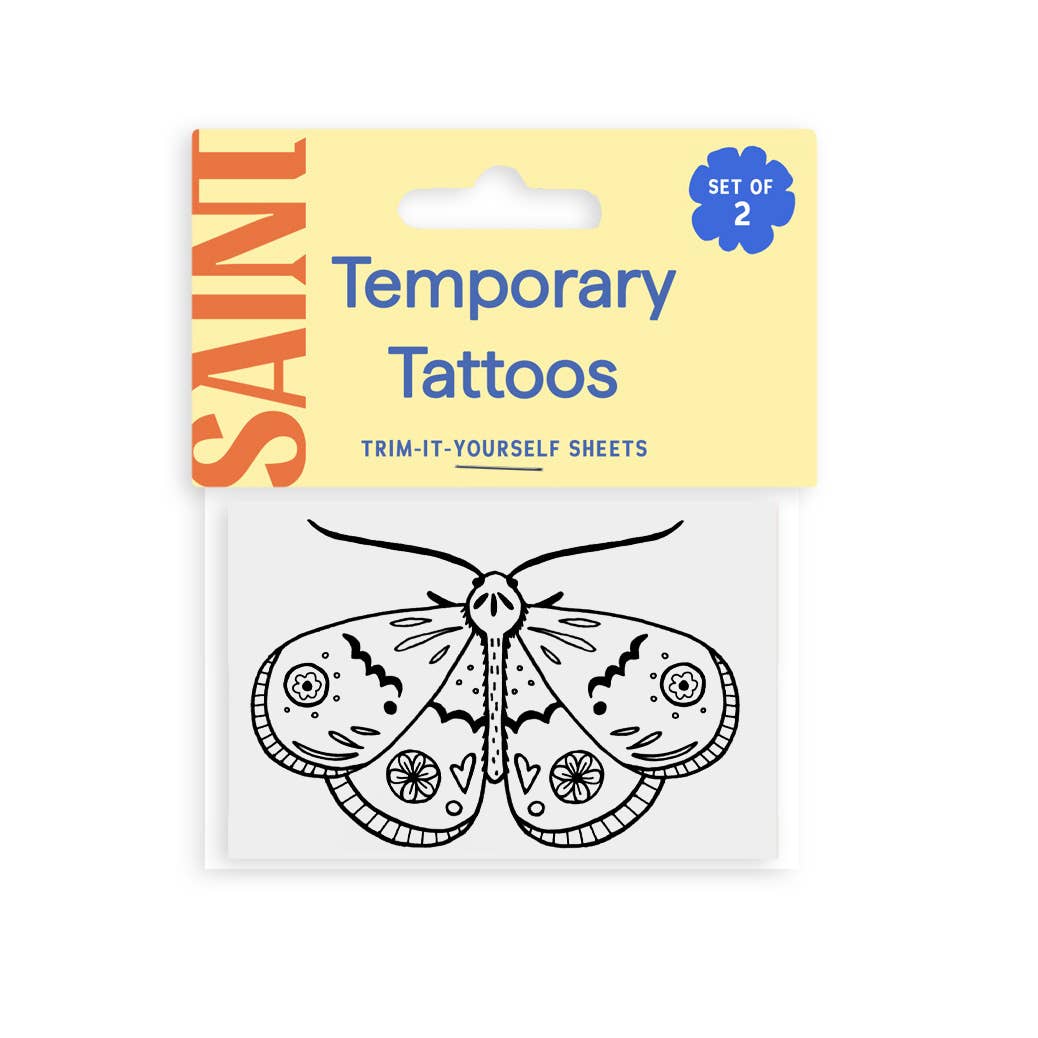 Saint Tattoos- Mystical Moth Temporary Tattoos