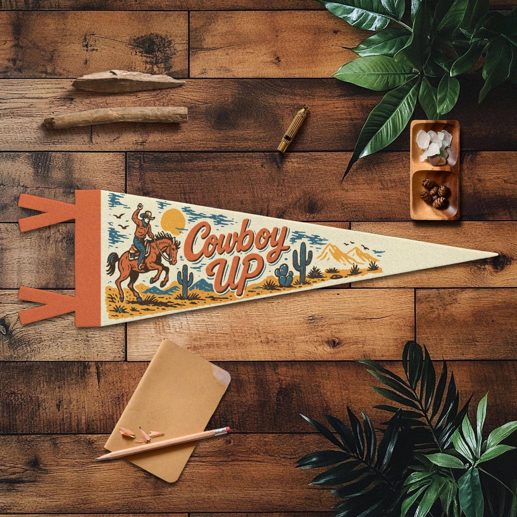 Benoit's Design Co.- Cowboy Up Felt Pennant