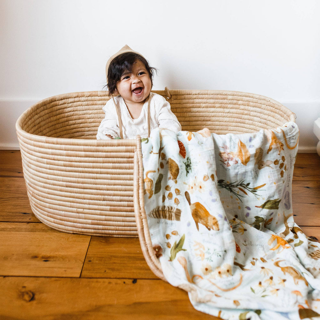 1Canoe2- Flora & Fauna Baby Swaddle