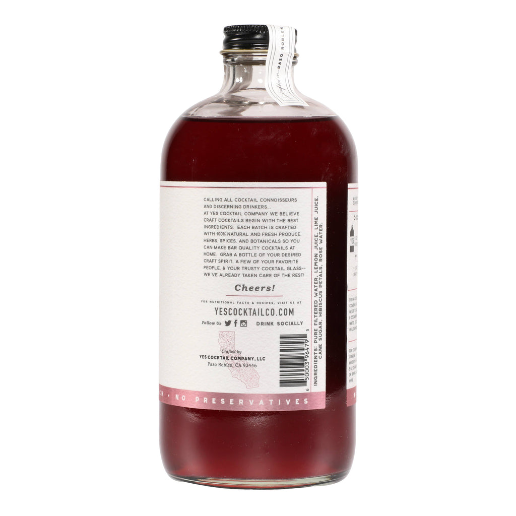 Yes Cocktail Co.-  Hibiscus Rose Cocktail Mixer