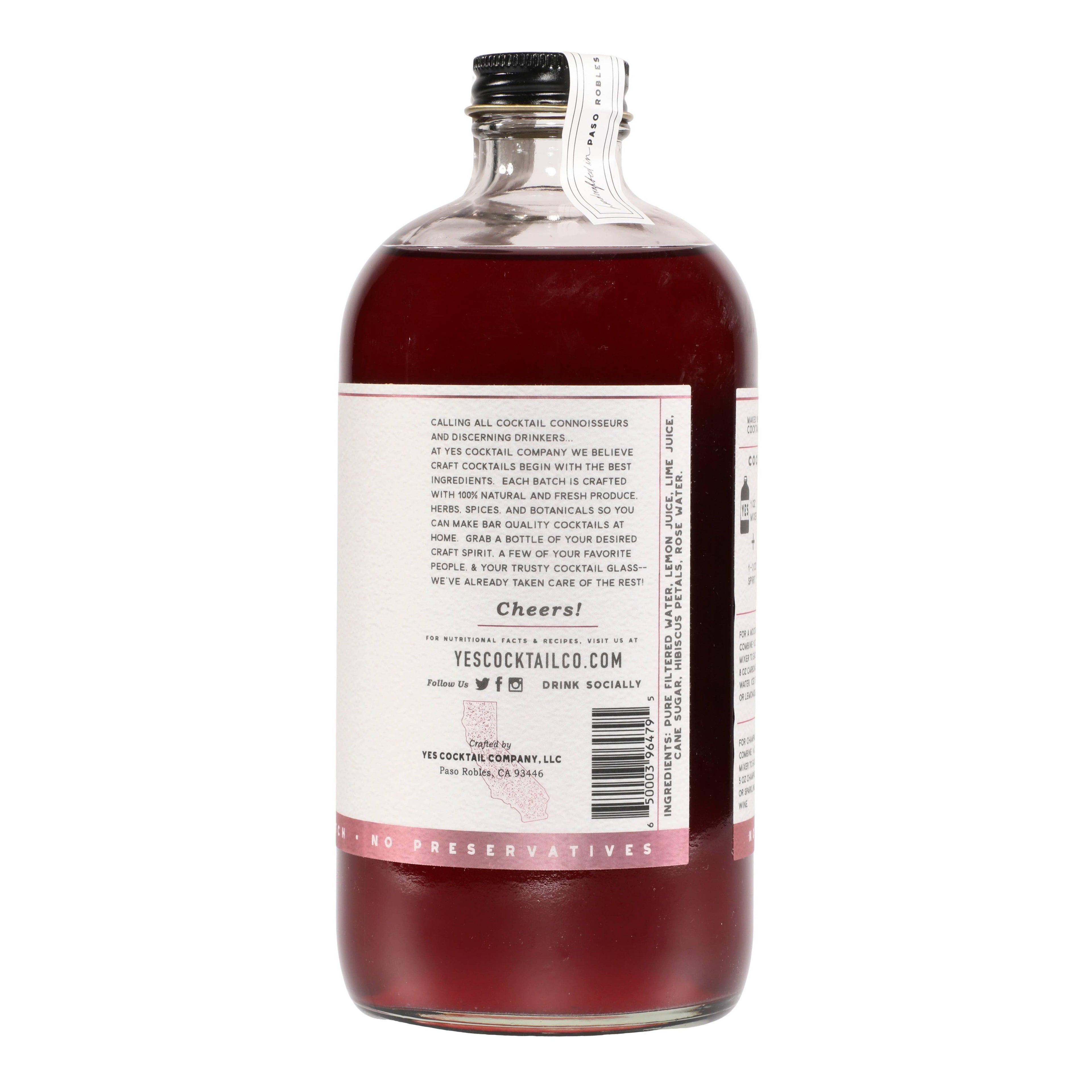 Yes Cocktail Co.-  Hibiscus Rose Cocktail Mixer