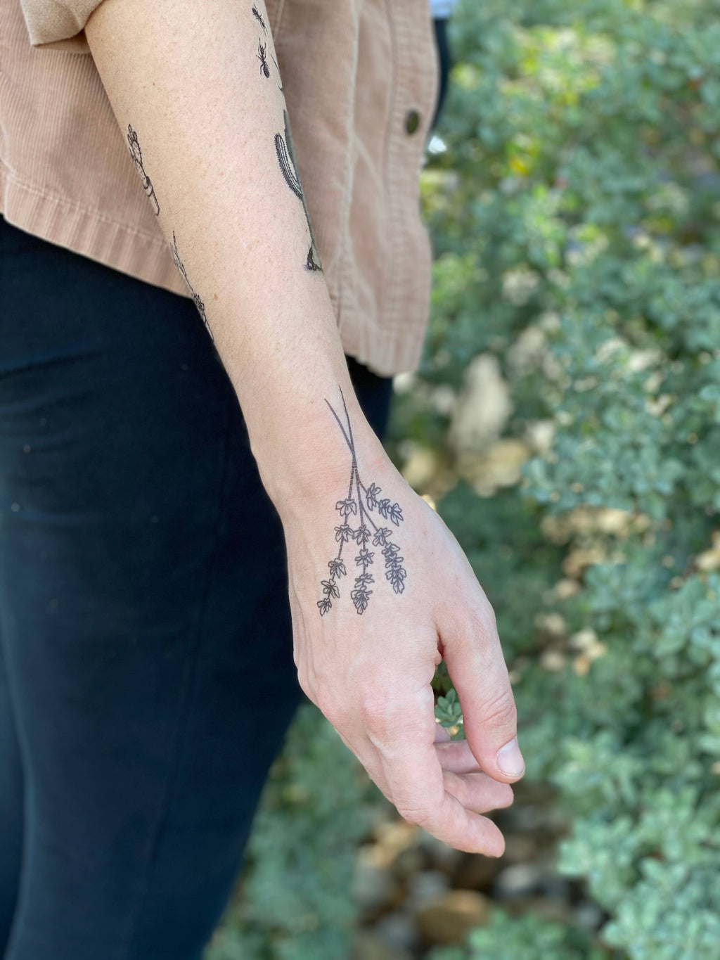 NatureTats- Lavender Twigs Temporary Tattoo