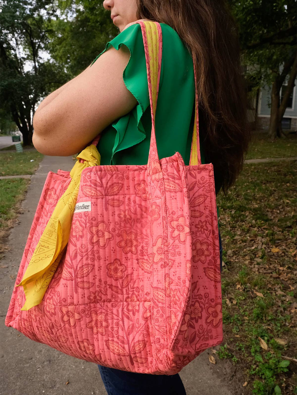 Handker- Lacey Quilted Tote