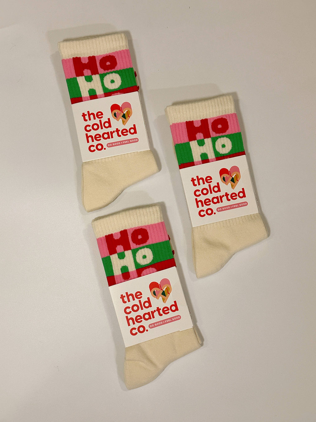 Cold Hearted Collective- Funny Ho Ho Ho Christmas Crew Socks