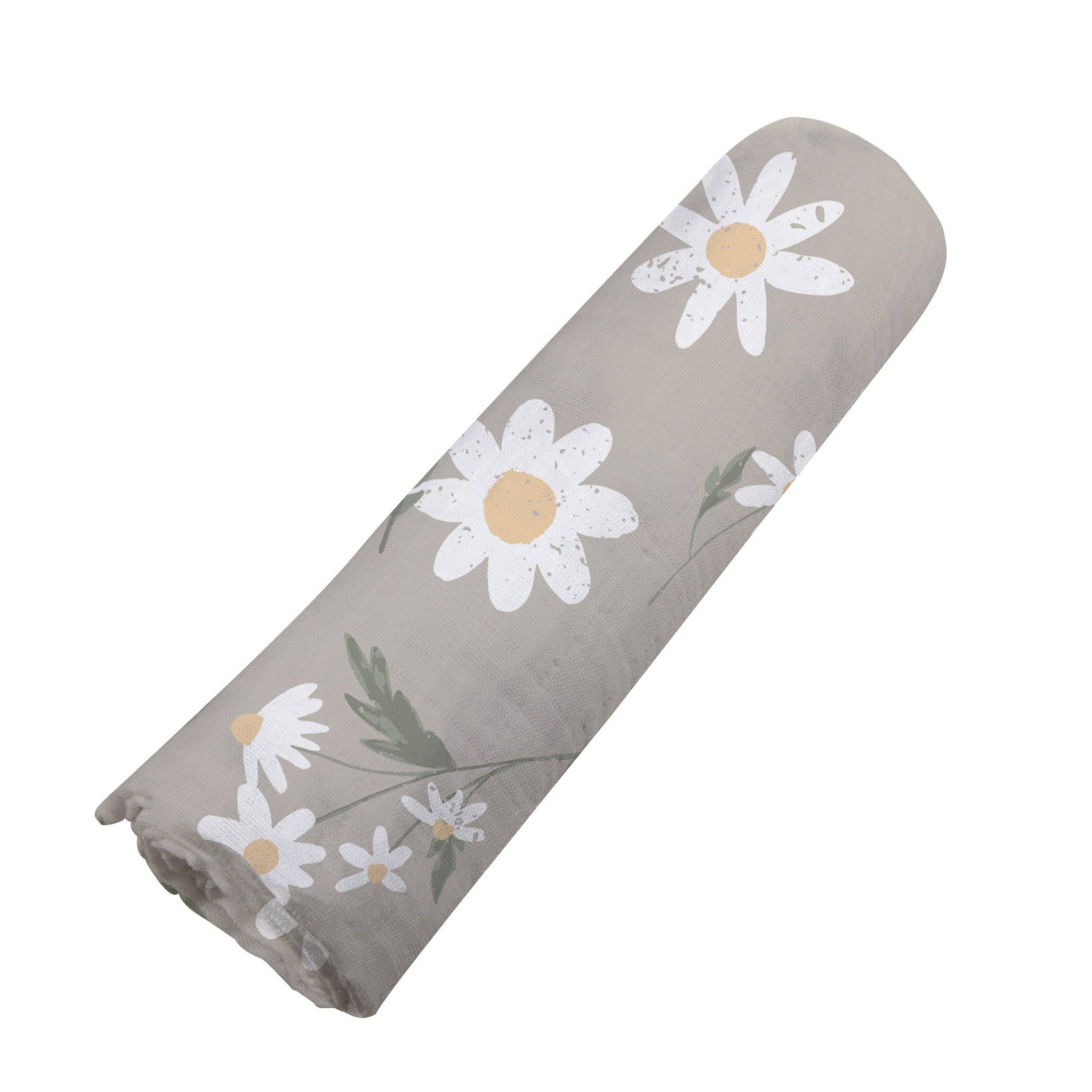 Newcastle Classics- White Daisy Bamboo Swaddle