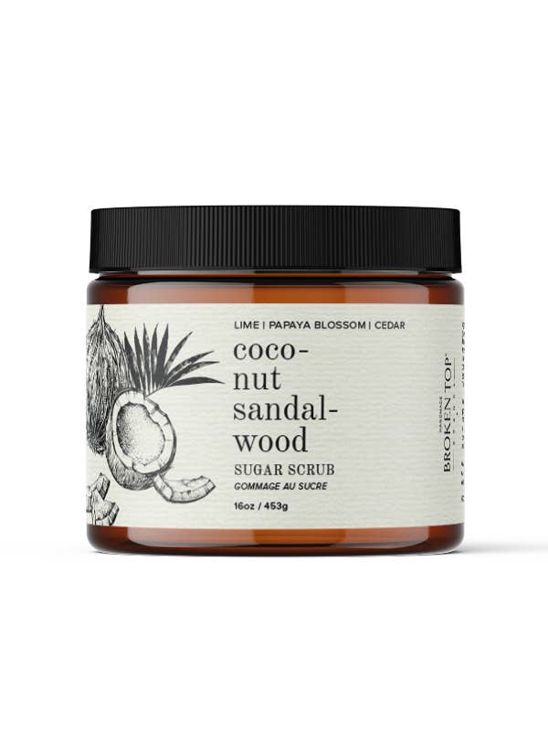 Broken Top Brands- Coconut Sandalwood 16oz Sugar Scrub