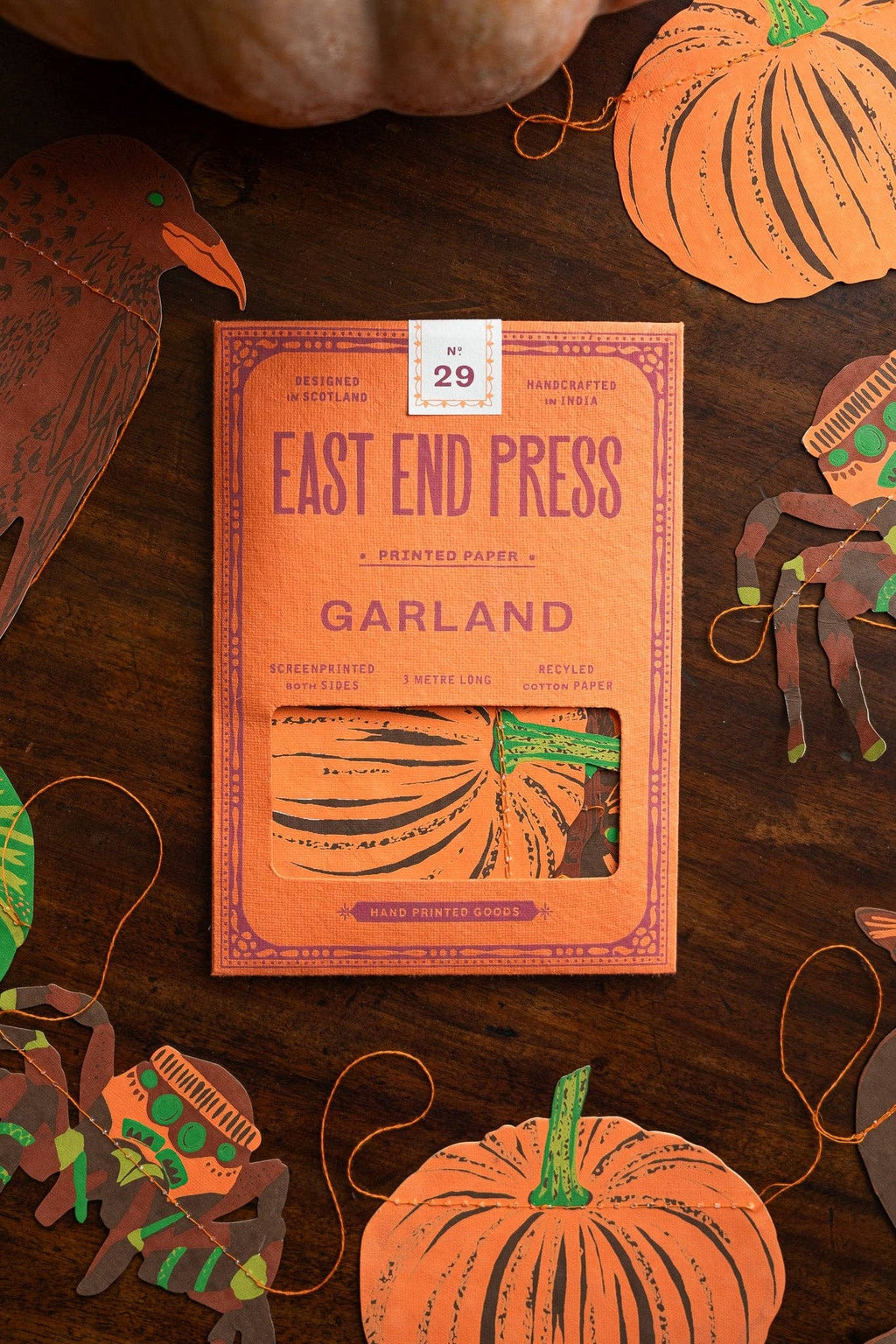 East End Press- Pumpkin Sewn Garland