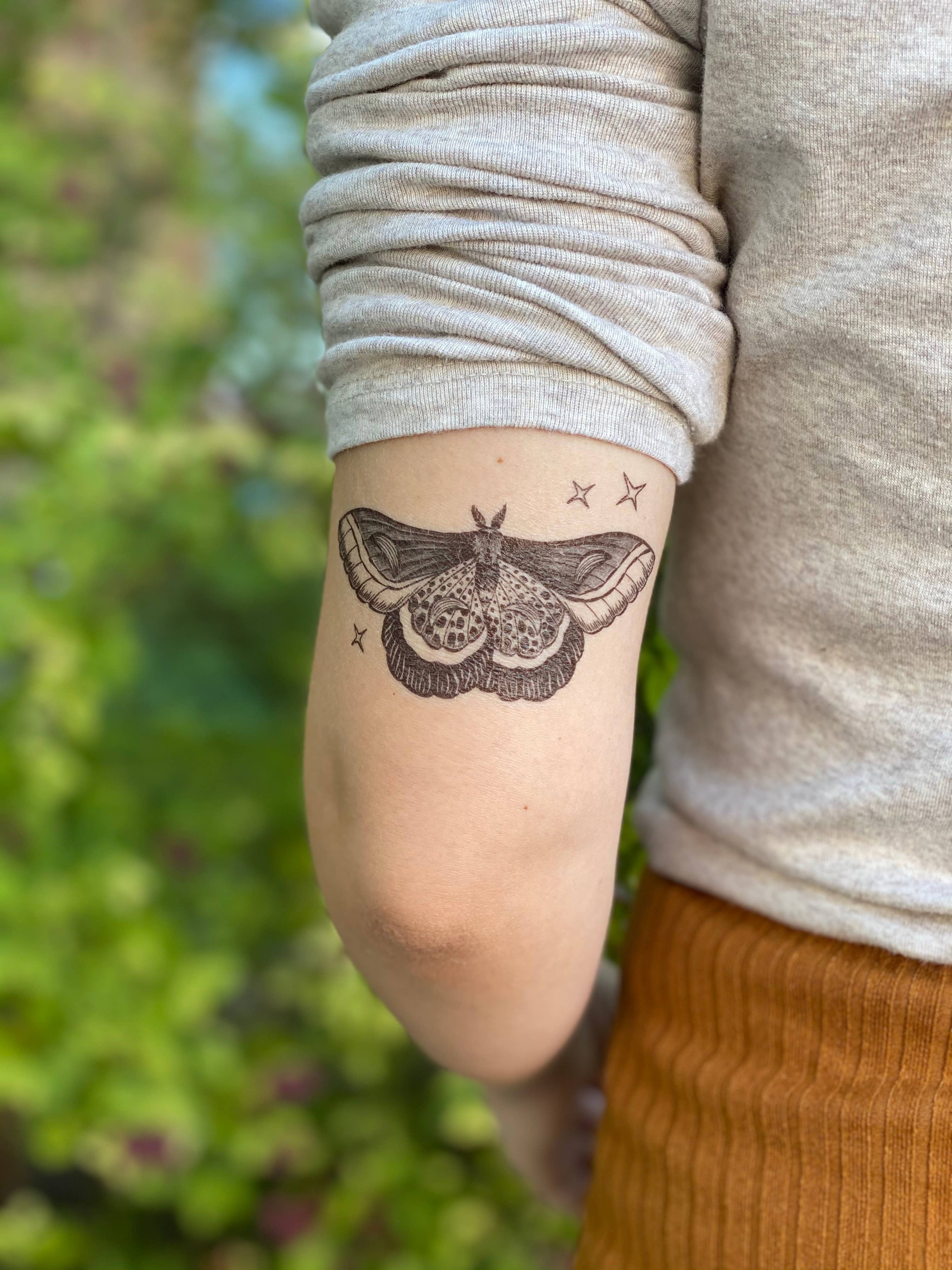 NatureTats- Night Moth Temporary Tattoo