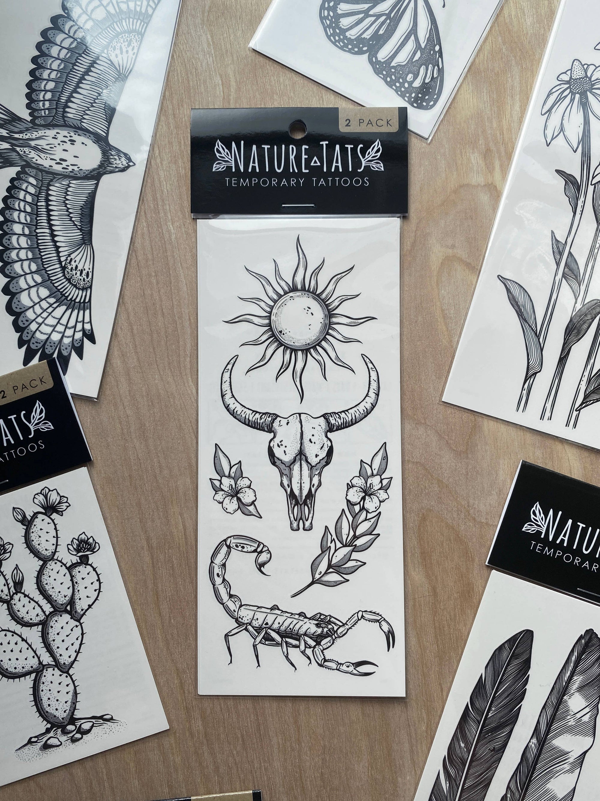 NatureTats - Sunlit South Temporary Tattoo