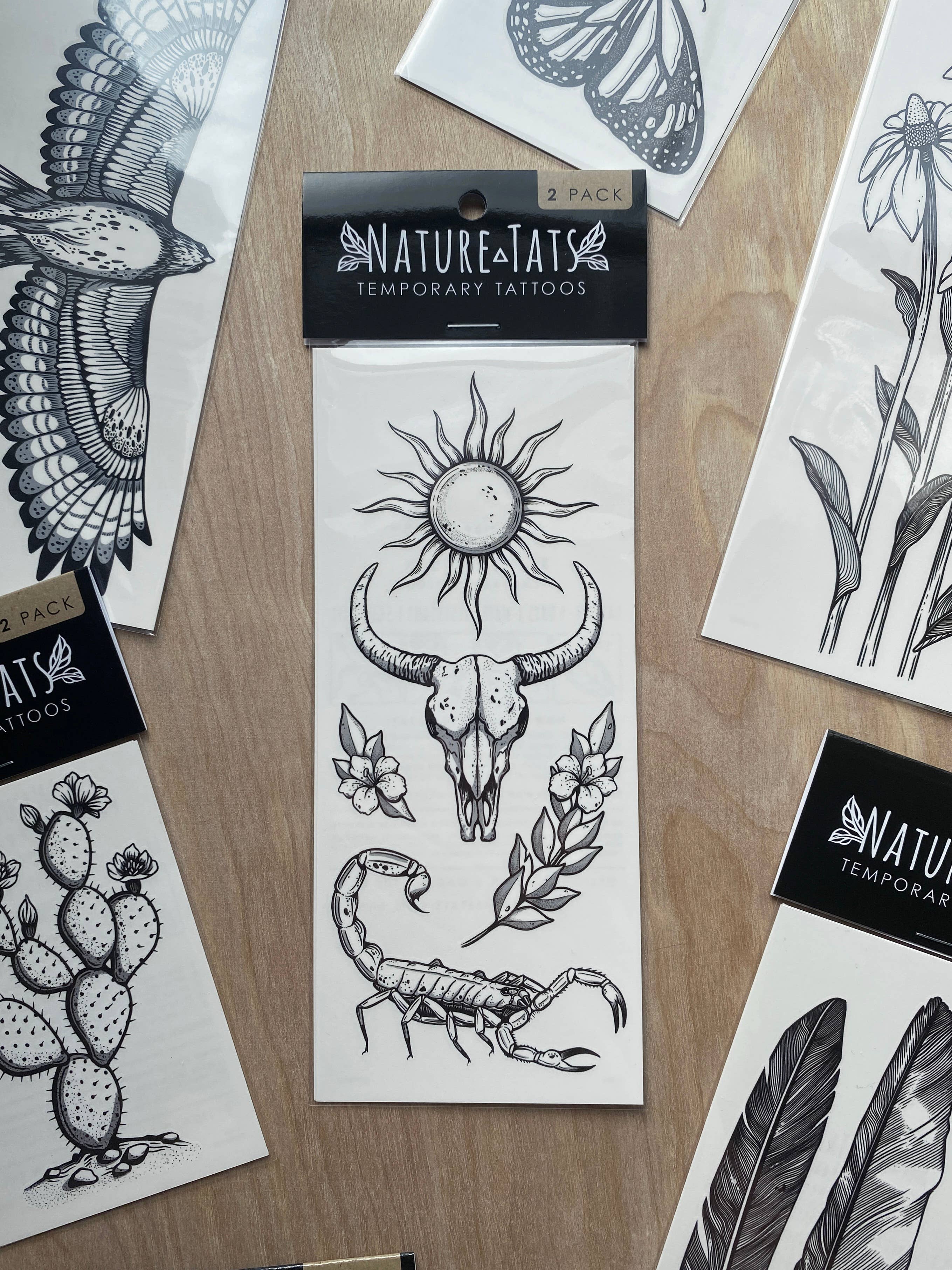 NatureTats - Sunlit South Temporary Tattoo
