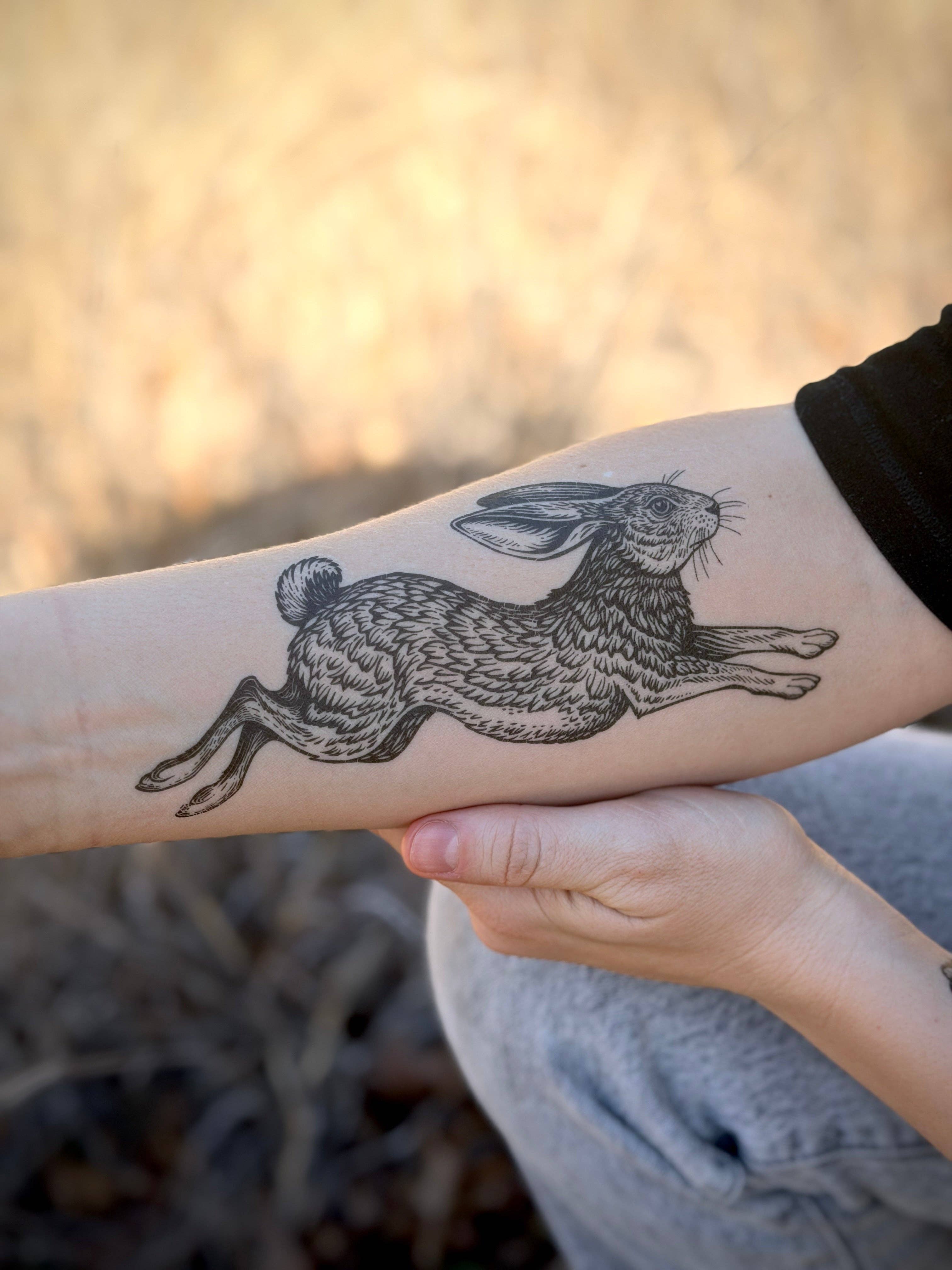 NatureTats- Jackrabbit Temporary Tattoo