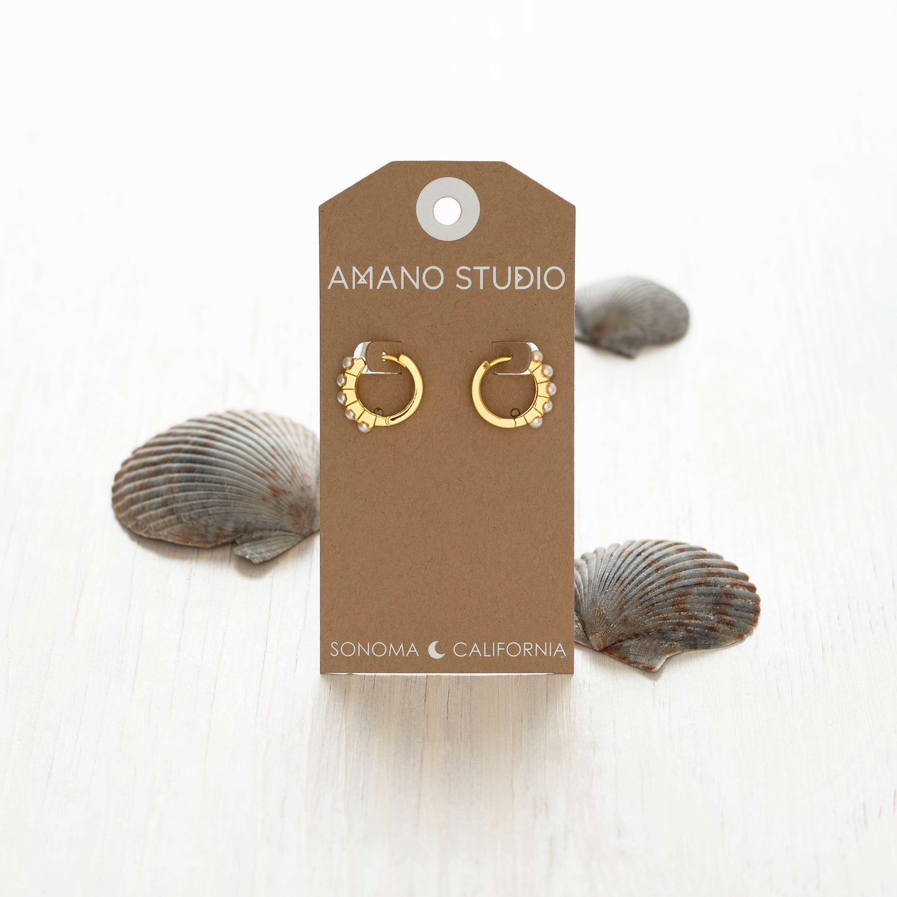 Amano Studio- 15mm Pearl Huggie Hoops