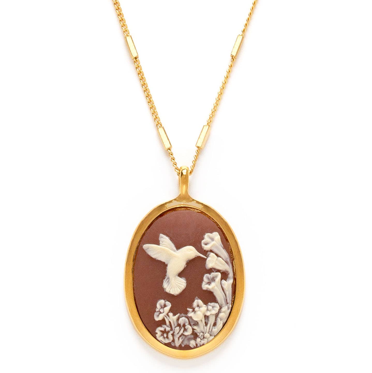 Amano Studio- Hummingbird Vintage Cameo Necklace