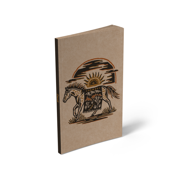 RaycoDesign — Western Horse Kraft Layflat Notebook KLC2316KL