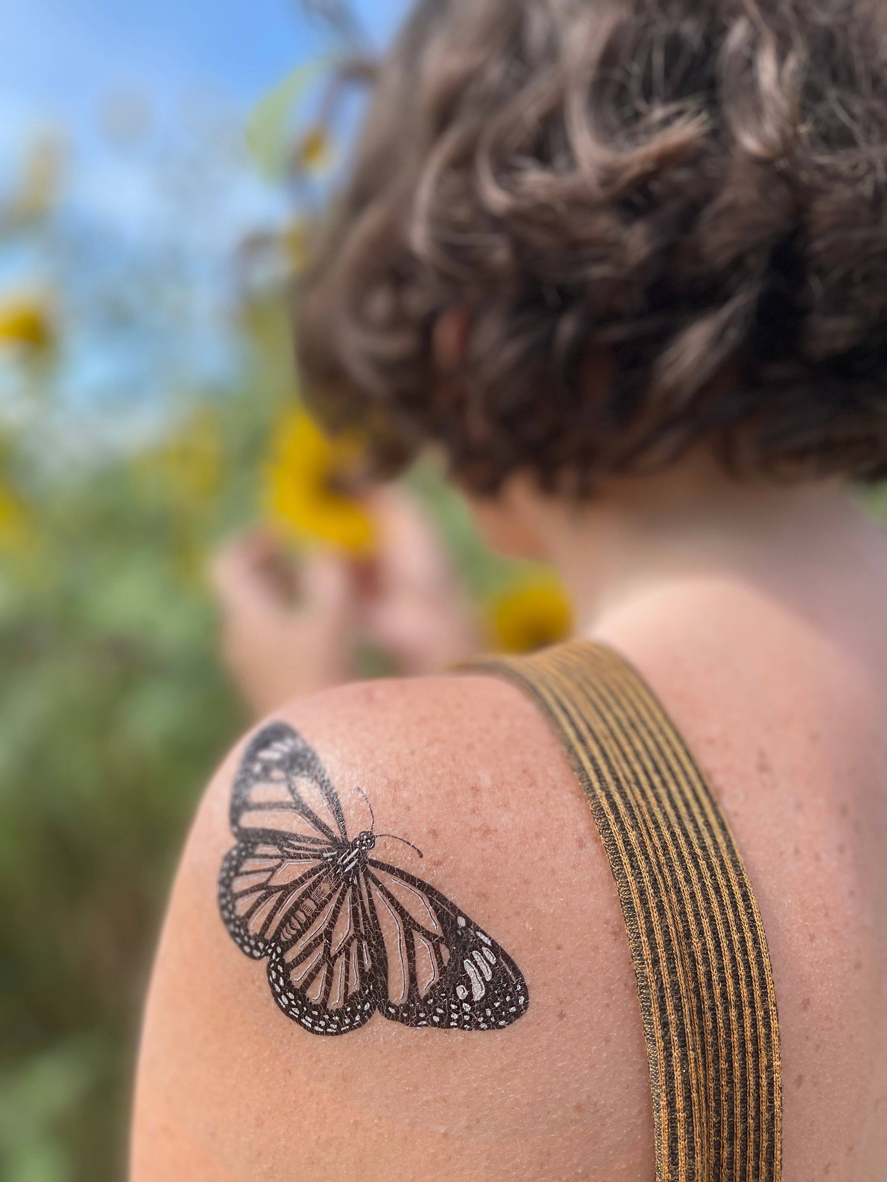 NatureTats - Monarch Butterfly Temporary Tattoo
