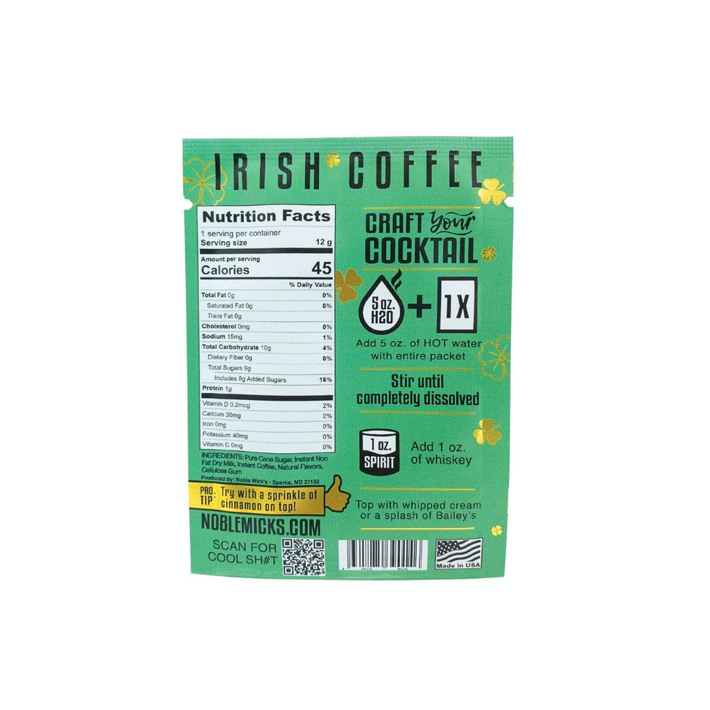 Noble Mick's- Irish Coffee Single Serve Craft Cocktail