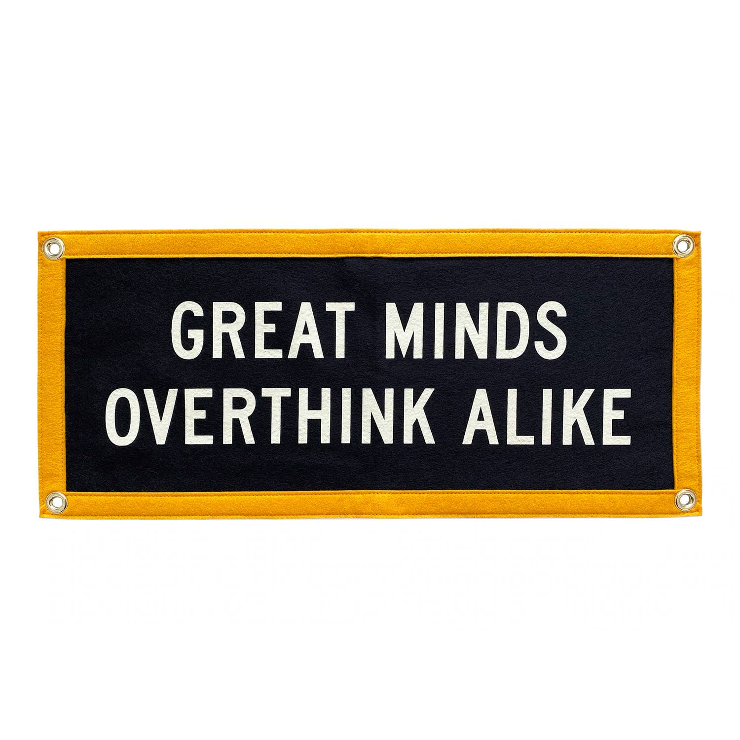Oxford Pennant- Great Minds Overthink Alike Camp Flag
