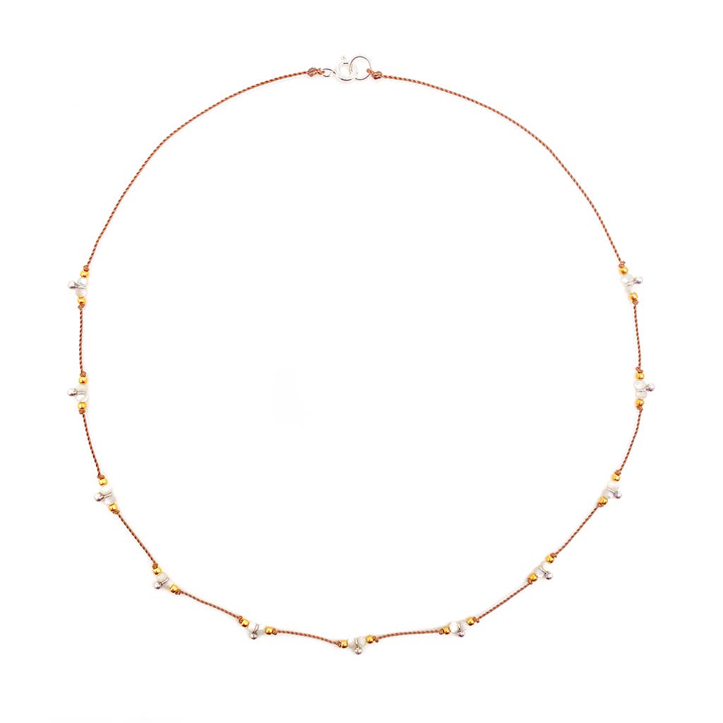 Bronwen Jewelry- Trail Necklace - Mother of Pearl