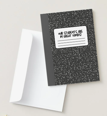 Chika Paper Studio- Greeting Card: Composition Notebook Card